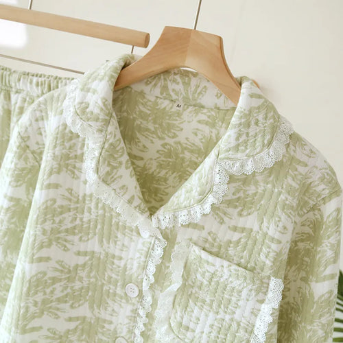 The Muslin House™ Pastel Palm - 100% Cotton