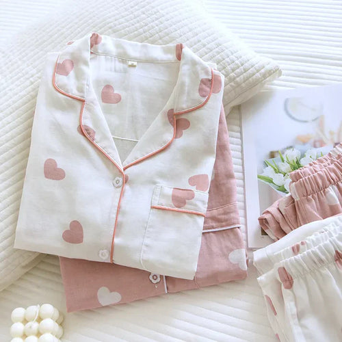 The Muslin House™ Heartly - 100% Cotton Pyjama