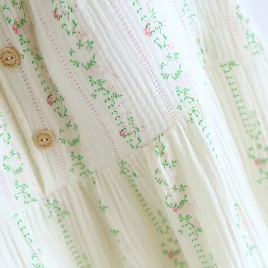 The Muslin House™ The Bloom Nightgown - 100% Muslin Cotton