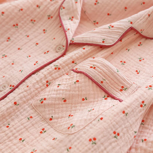 The Muslin House™ Cherry - 100% Muslin Pajama Cotton