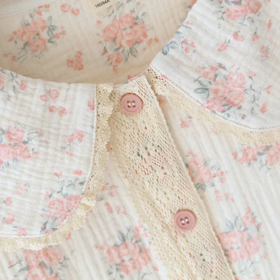 The Muslin House™ Vintage Bloom - 100% Muslin Cotton Pajama