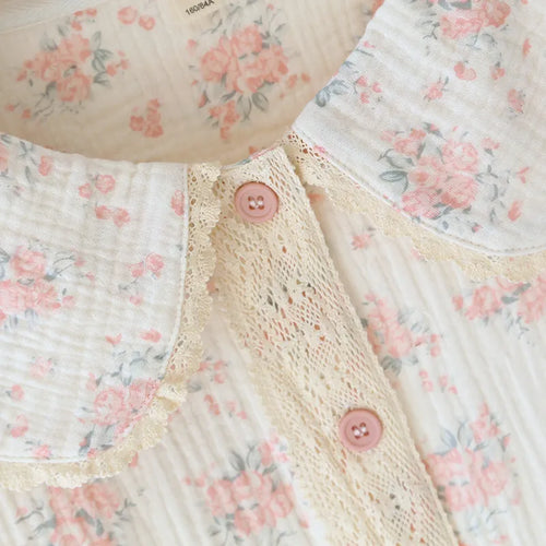 The Muslin House™ Vintage Bloom - 100% Muslin Cotton Pajama
