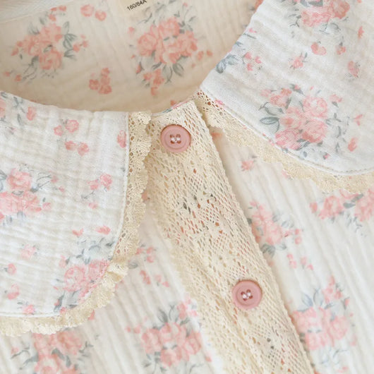 The Muslin House™ Vintage Bloom - 100% Muslin Cotton Pajama
