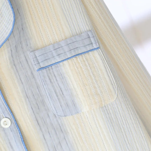 The Muslin House™ Cloudline Pyjama - 100% Muslin Cotton