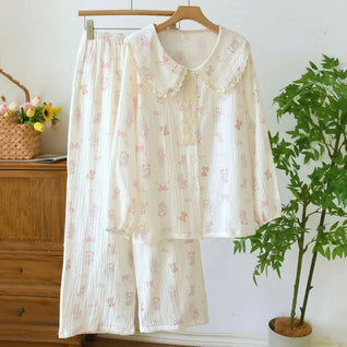 The Muslin House™ Luna Night - 100% Muslin Cotton Pajama