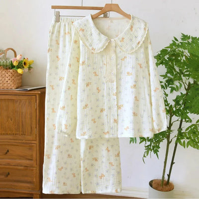 The Muslin House™ Luna Night - 100% Muslin Cotton Pajama