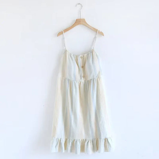 The Muslin House™ The Bloom Nightgown - 100% Muslin Cotton
