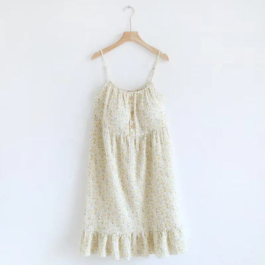 The Muslin House™ The Bloom Nightgown - 100% Muslin Cotton