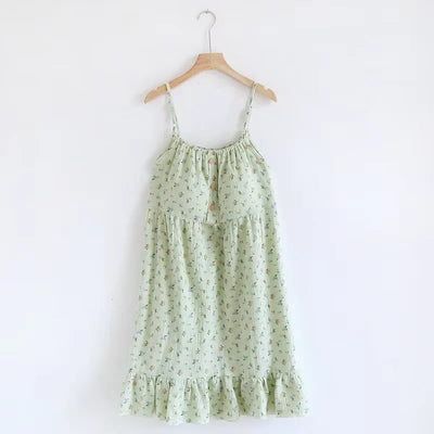 The Muslin House™ The Bloom Nightgown - 100% Muslin Cotton