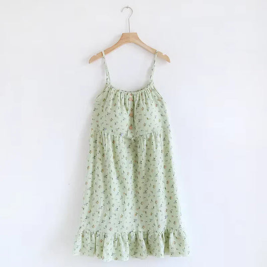 The Muslin House™ The Bloom Nightgown - 100% Muslin Cotton