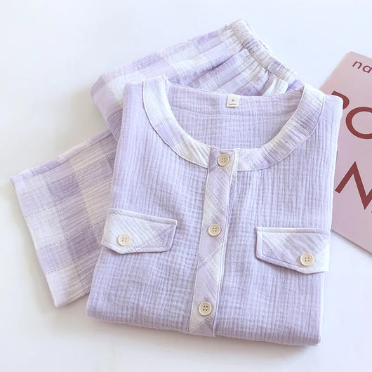 The Muslin House™ Mia - 100% Muslin Cotton Pajama