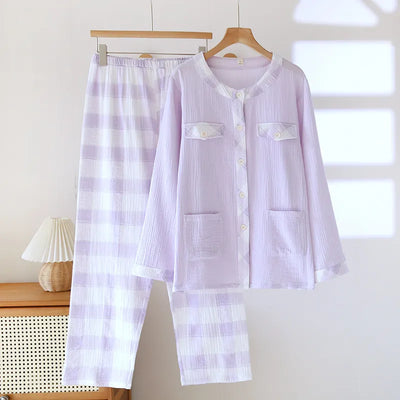 The Muslin House™ Mia - 100% Muslin Cotton Pajama