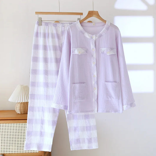 The Muslin House™ Mia - 100% Muslin Cotton Pajama