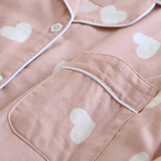 The Muslin House™ Heartly - 100% Cotton Pyjama