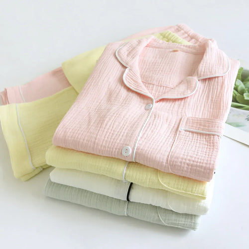 The Muslin House™ Long Sleeve - 100% Muslin Cotton Pajama