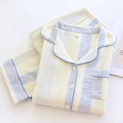 The Muslin House™ Cloudline Pyjama - 100% Muslin Cotton