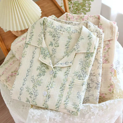The Muslin House™ Botanical Dream - 100% Muslin Cotton Pajama