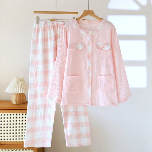The Muslin House™ Mia - 100% Muslin Cotton Pajama