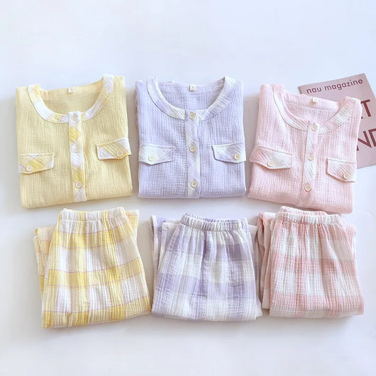 The Muslin House™ Mia - 100% Muslin Cotton Pajama