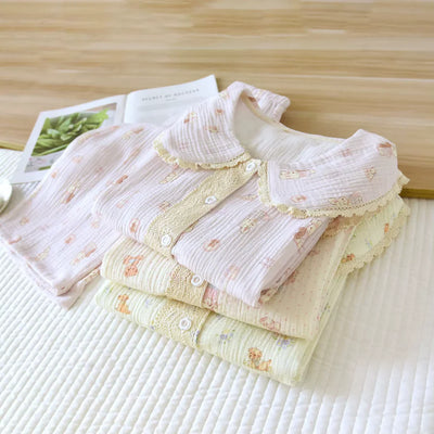 The Muslin House™ Luna Night - 100% Muslin Cotton Pajama