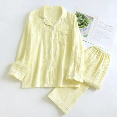 The Muslin House™ Long Sleeve - 100% Muslin Cotton Pajama