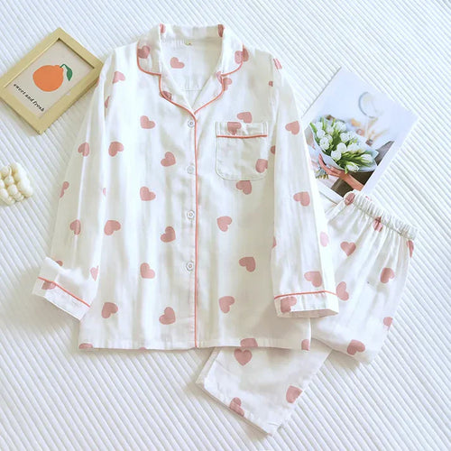The Muslin House™ Heartly - 100% Cotton Pyjama