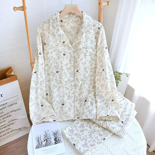 The Muslin House™ Botanical Dream - 100% Muslin Cotton Pajama