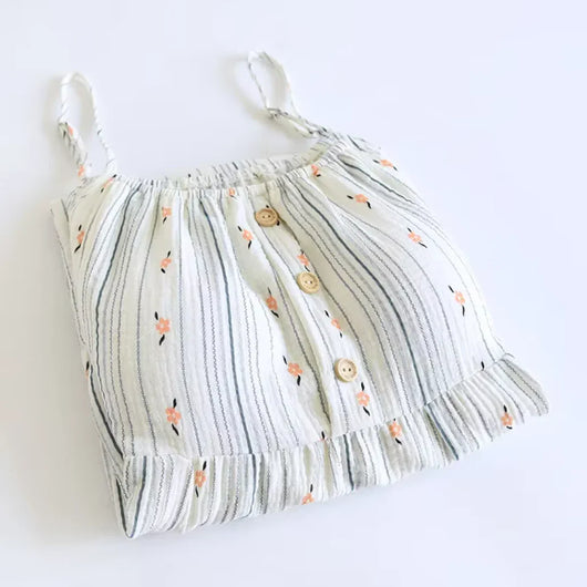 The Muslin House™ The Bloom Nightgown - 100% Muslin Cotton