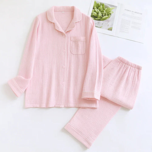 The Muslin House™ Long Sleeve - 100% Muslin Cotton Pajama