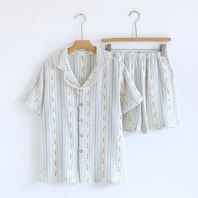 The Muslin House™ Short Bloom – 100% Muslin Cotton Pajama