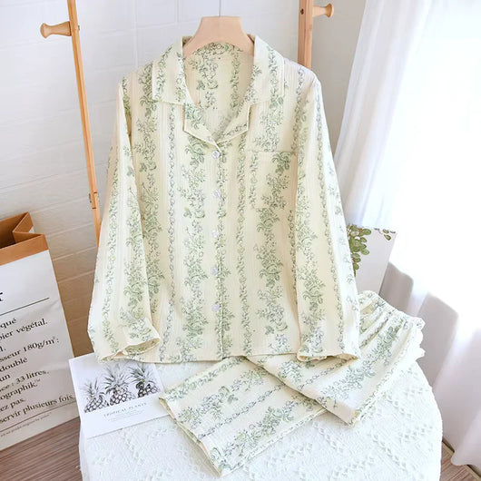 The Muslin House™ Botanical Dream - 100% Muslin Cotton Pajama