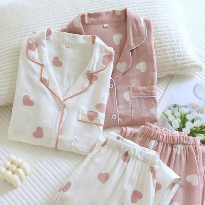 The Muslin House™ Heartly - 100% Cotton Pyjama