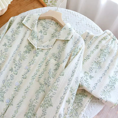 The Muslin House™ Botanical Dream - 100% Muslin Cotton Pajama