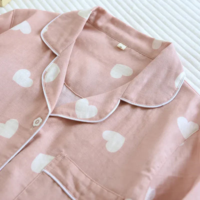 The Muslin House™ Heartly - 100% Cotton Pyjama