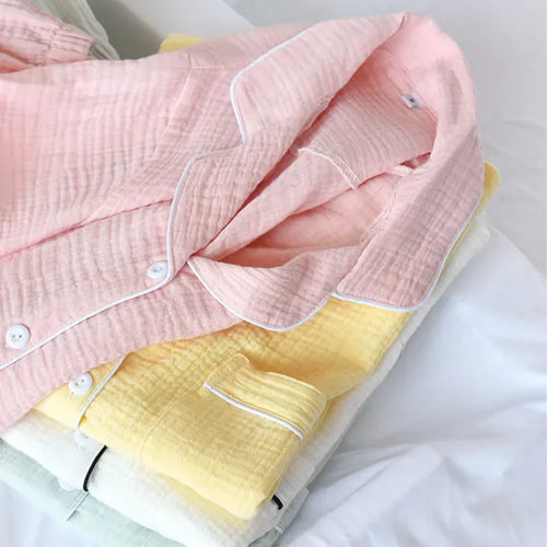 The Muslin House™ Long Sleeve - 100% Muslin Cotton Pajama
