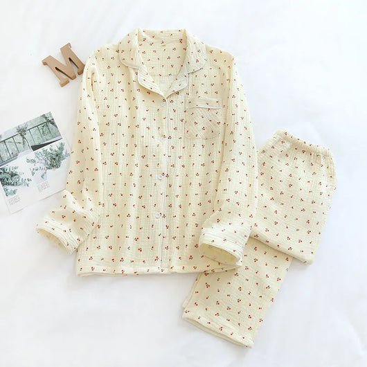 The Muslin House™ Cherry - 100% Muslin Pajama Cotton