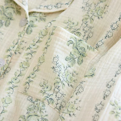 The Muslin House™ Botanical Dream - 100% Muslin Cotton Pajama