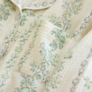 The Muslin House™ Botanical Dream - 100% Muslin Cotton Pajama