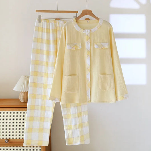 The Muslin House™ Mia - 100% Muslin Cotton Pajama