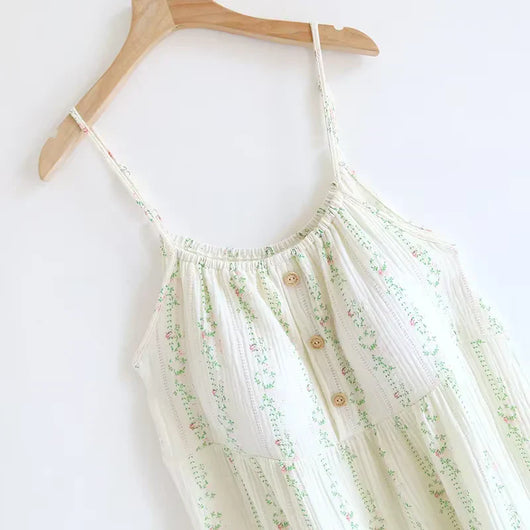 The Muslin House™ The Bloom Nightgown - 100% Muslin Cotton