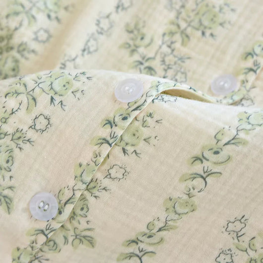 The Muslin House™ Botanical Dream - 100% Muslin Cotton Pajama
