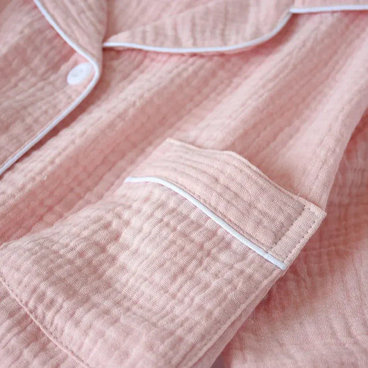 The Muslin House™ Long Sleeve - 100% Muslin Cotton Pajama