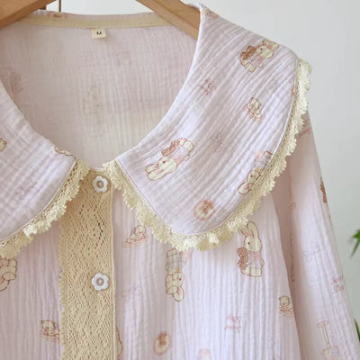 The Muslin House™ Luna Night - 100% Muslin Cotton Pajama