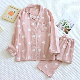 The Muslin House™ Heartly - 100% Cotton Pyjama